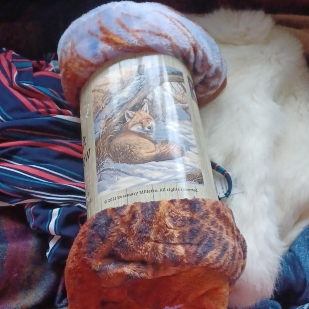 Rosemary Millette Soft throw cozy wolf wildlife natural habitat 50in x 60in